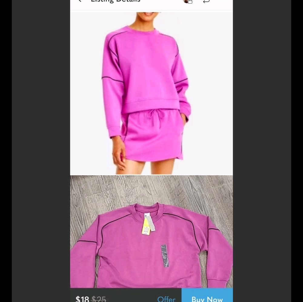Purple Crewneck Sweatshirt Size XLl NWT